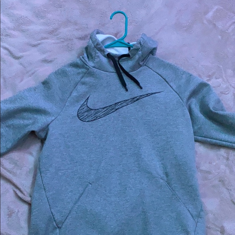 Grey Nike dri fit hoodie